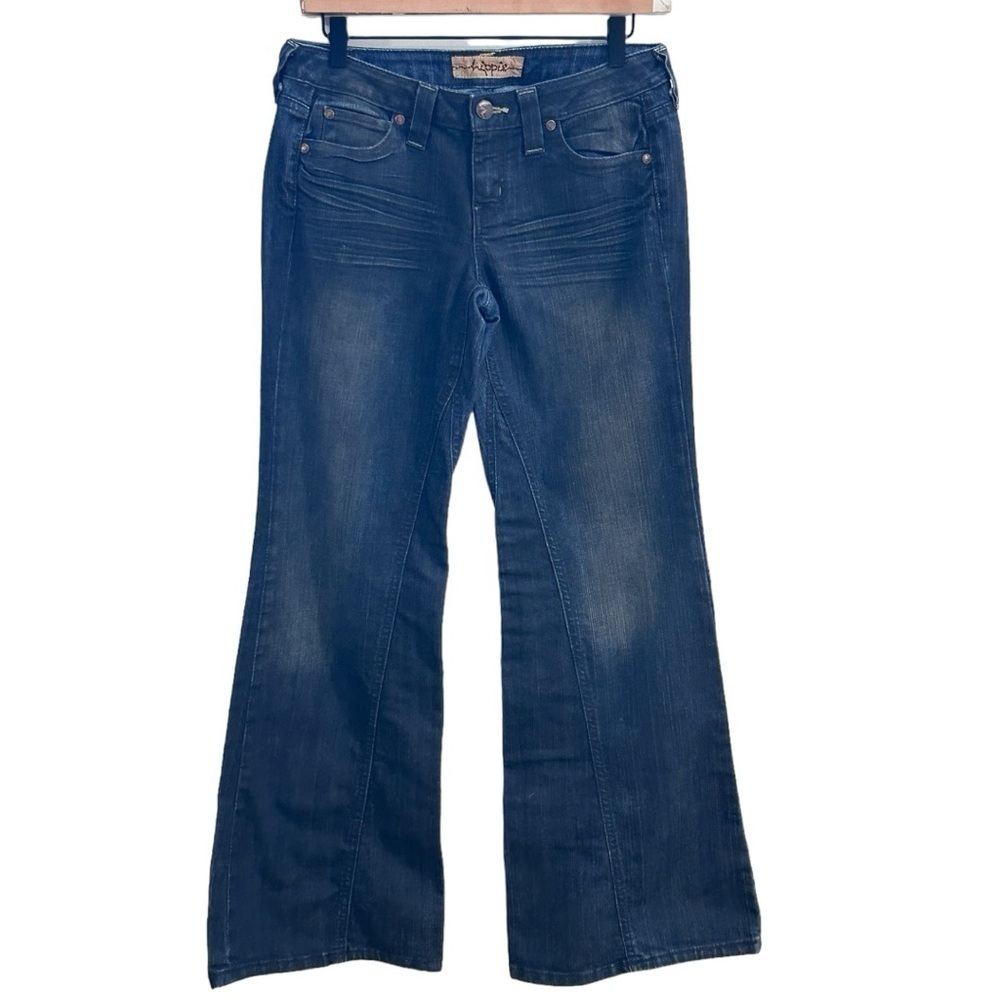 Hippie 70s Bell Bottom Flare Jeans Size 28 Bohemian Wide Leg Denim‎ - Picture 3 of 11
